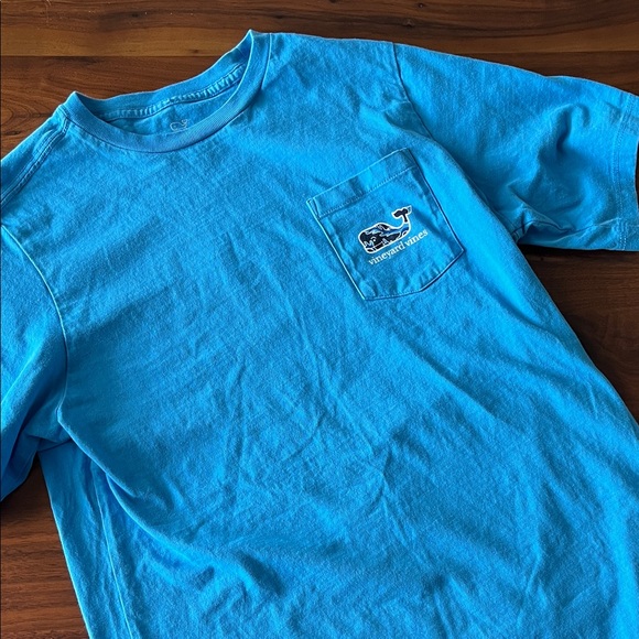 Vineyard Vines Blue Whale Logo Ocean Turtle Crab Shell Pocket T-shirt | L (16) - Picture 1 of 4